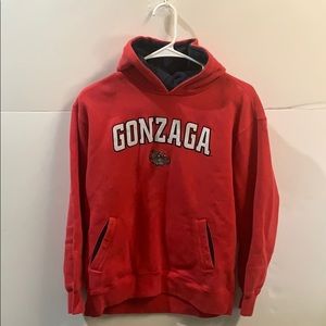 Red Gonzaga Bulldogs Sweatshirt Hoodie Youth Large